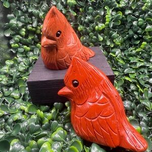 Red Jasper Cardinal Carving
